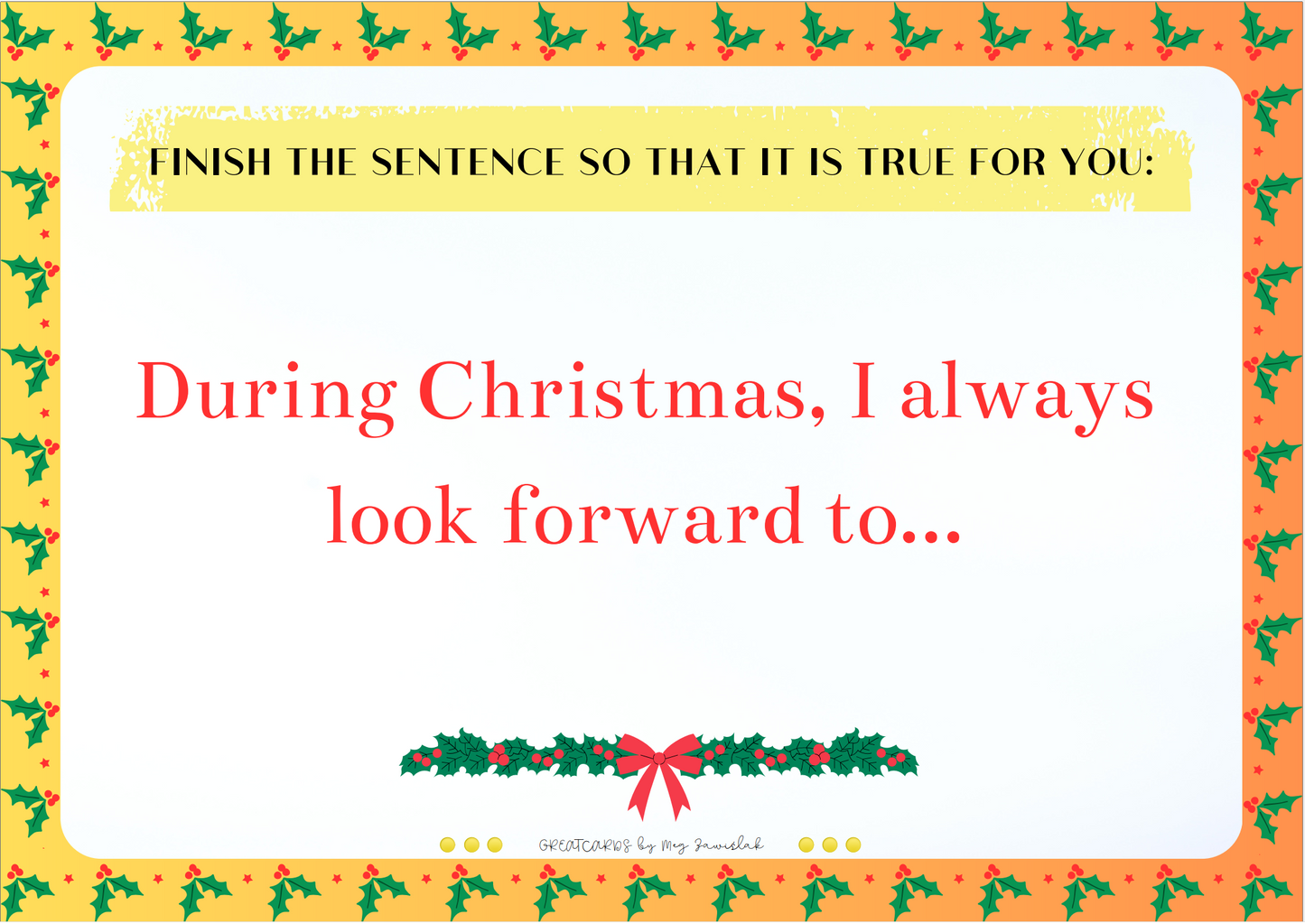 Let's talk about Christmas (FREE)