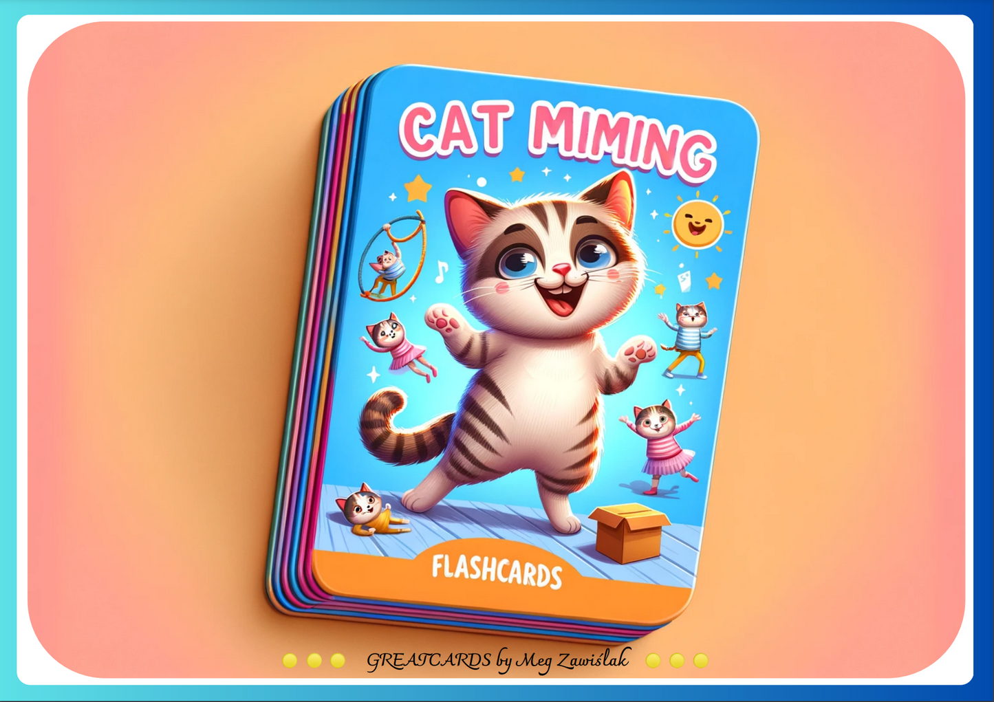 Greatcards - Cat MIMING FLASHCARDS - Cat Day!
