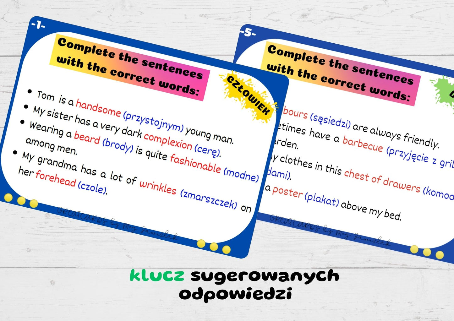 Greatcards - Exam Practice E8 Vocabulary Challenge