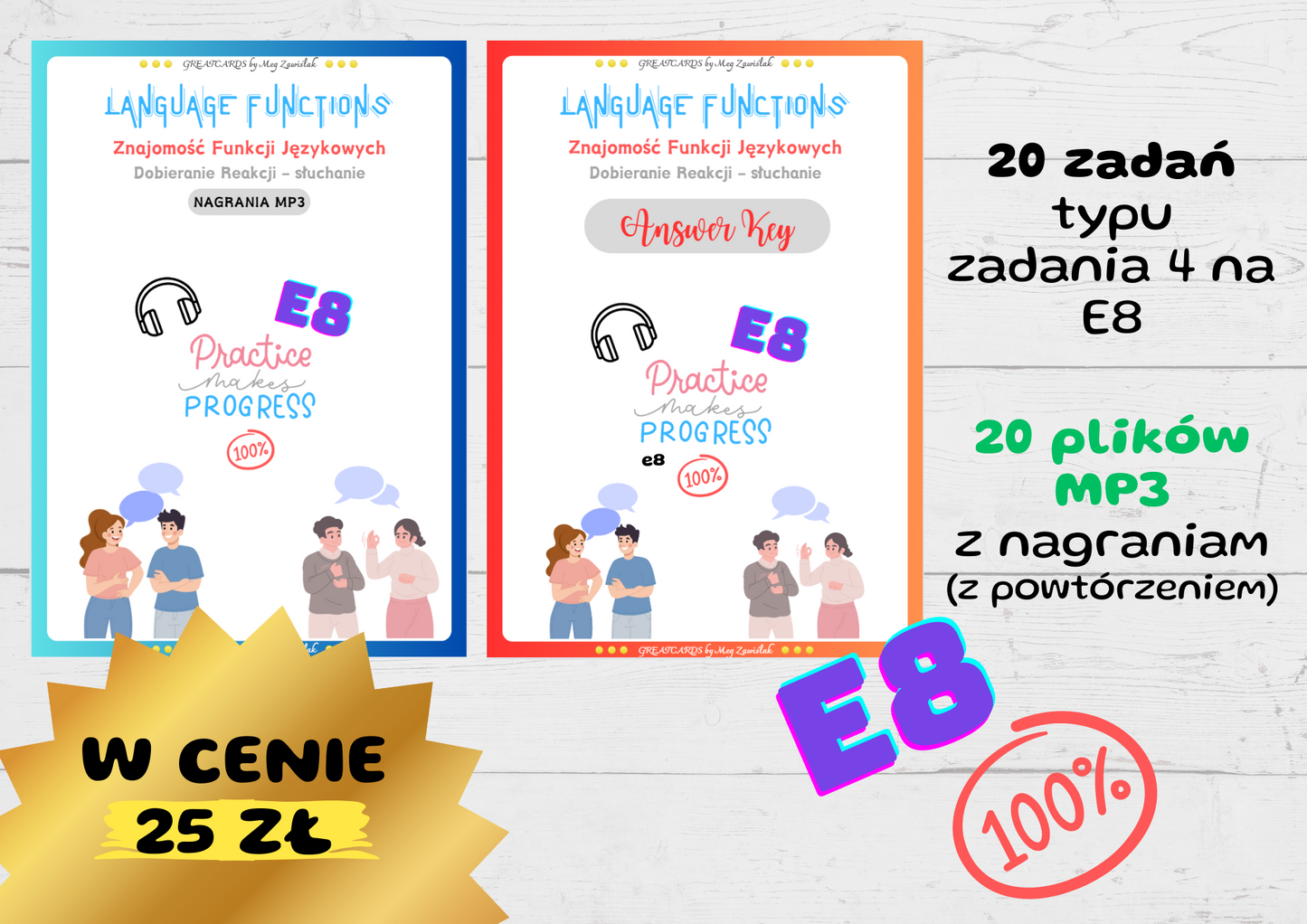 Greatcards- Language Functions - Dobieranie Reakcji - słuchanie