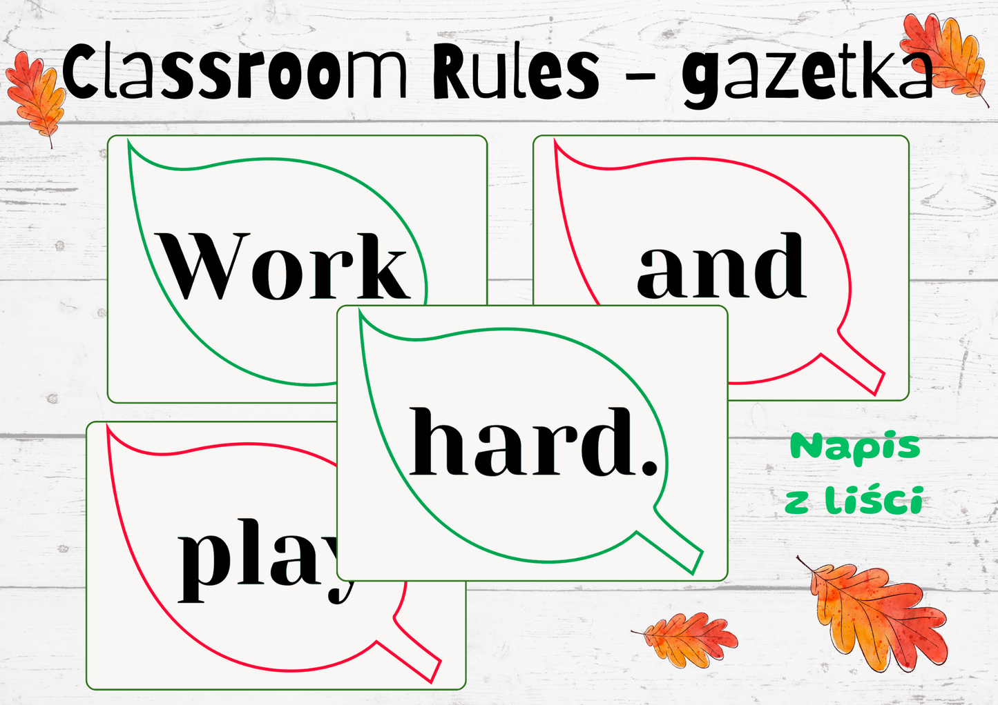 Classroom Rules - gazetka