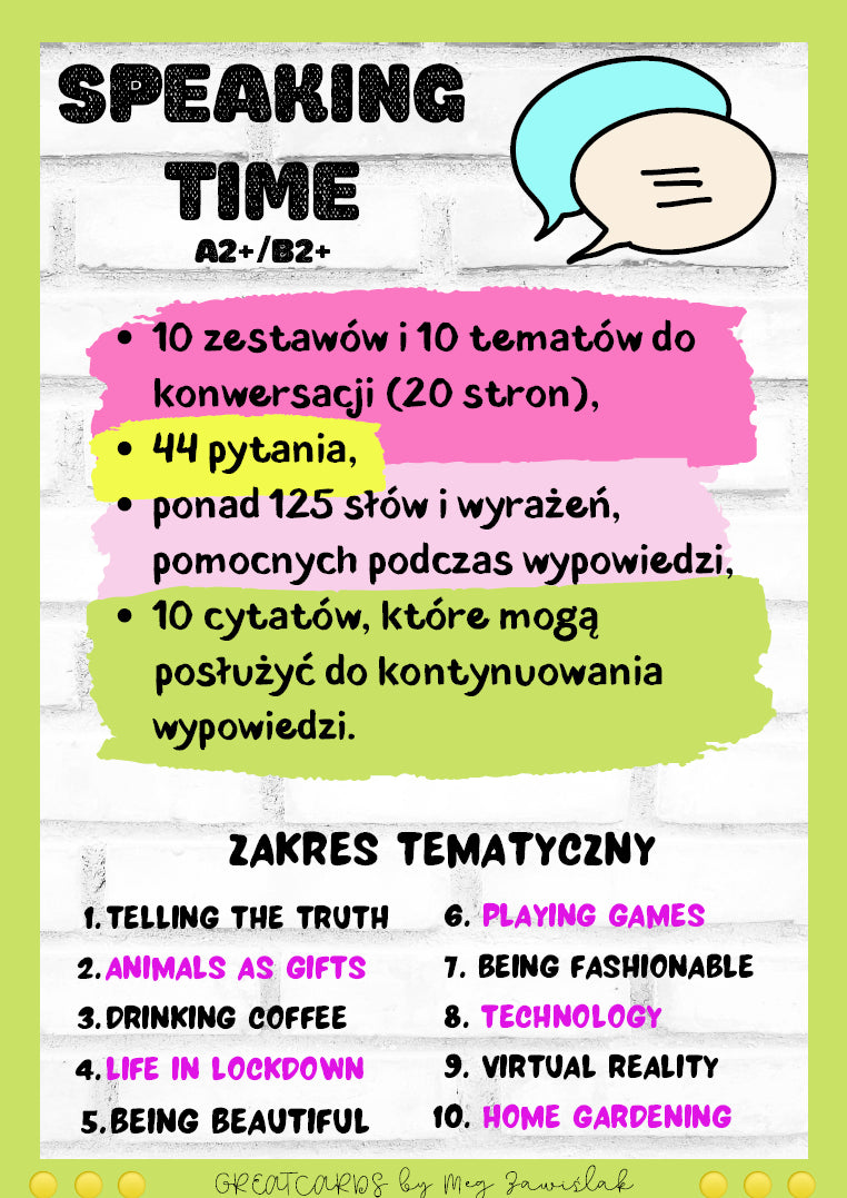 Greatcards - Speaking Time