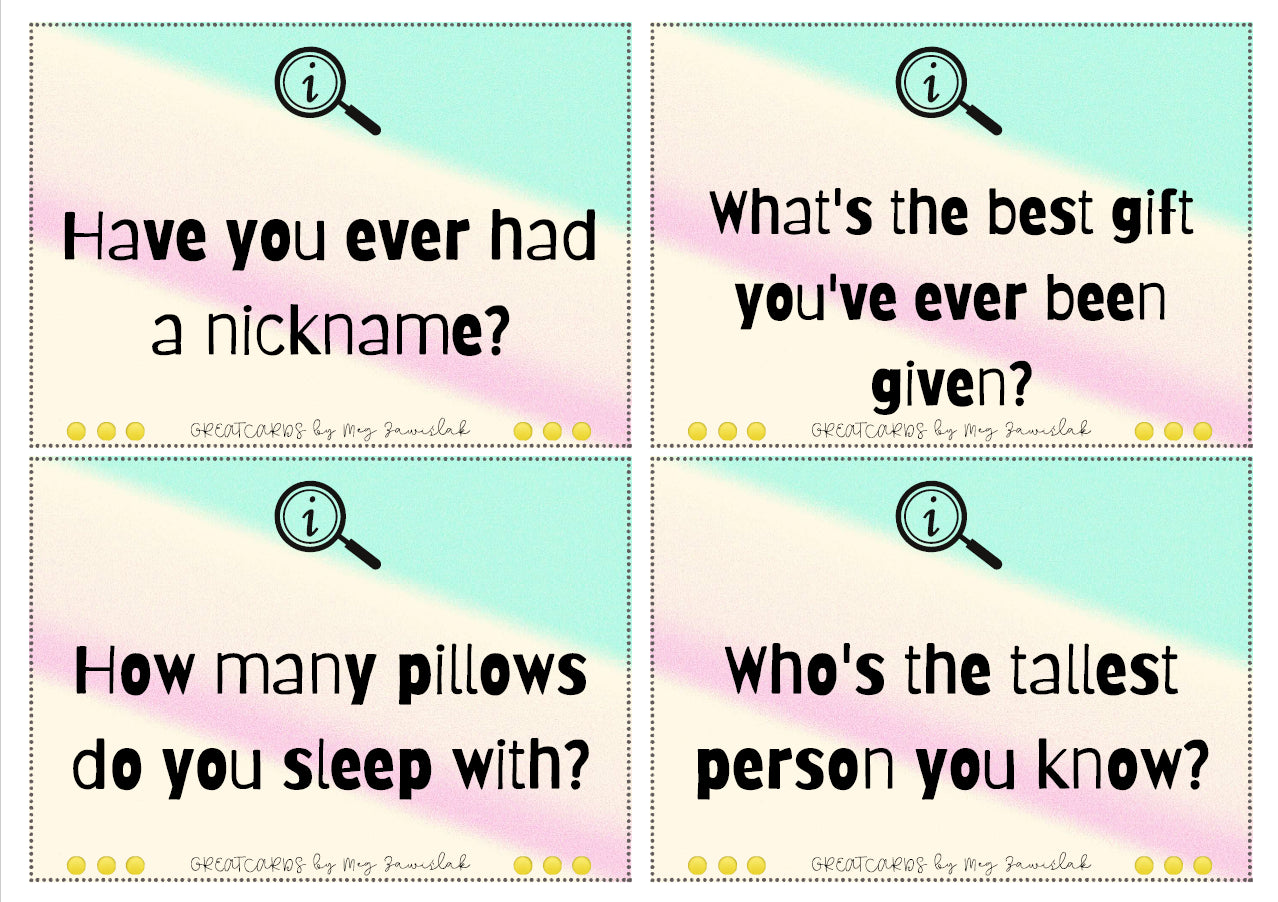 Greatcards - Get To Know Each Other Game