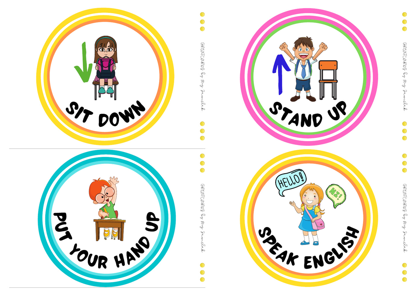 Greatcards - Classroom Language Cards