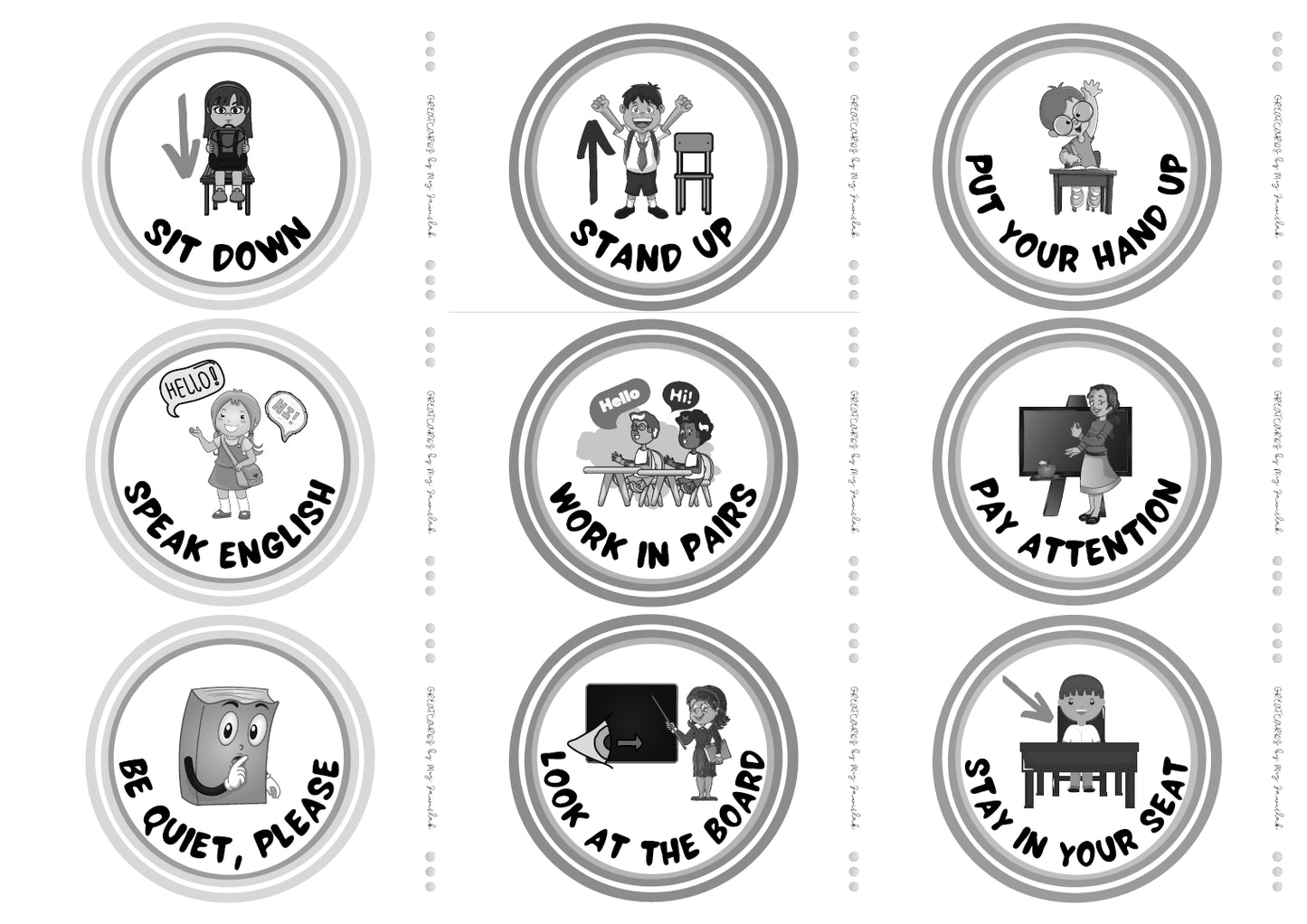 Greatcards - Classroom Language Cards