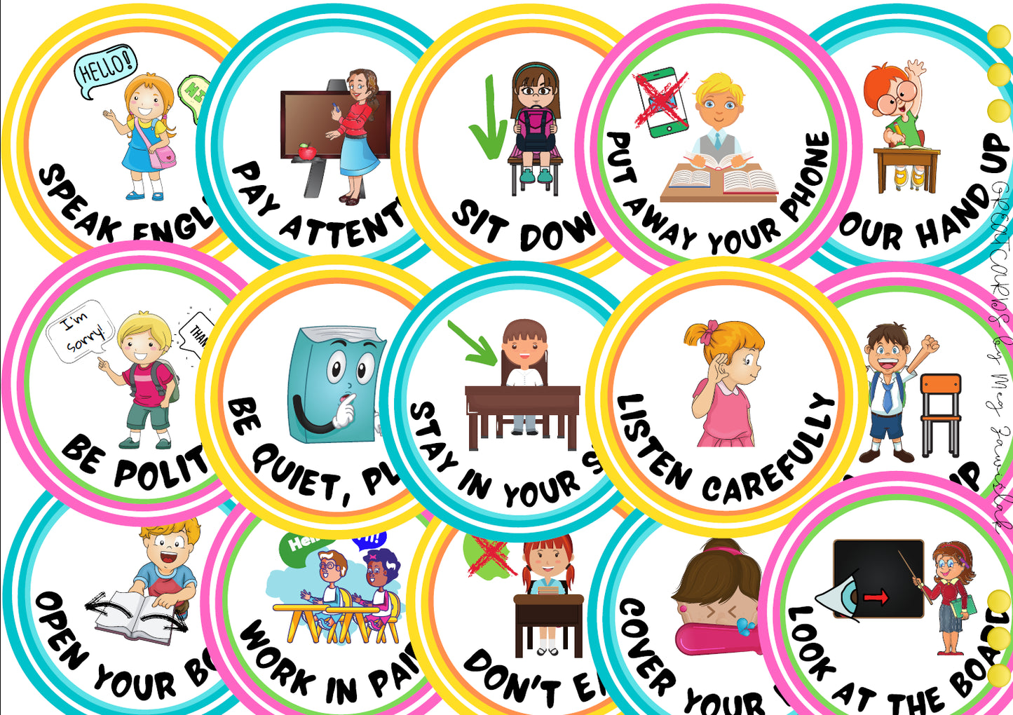 Greatcards - Classroom Language Cards