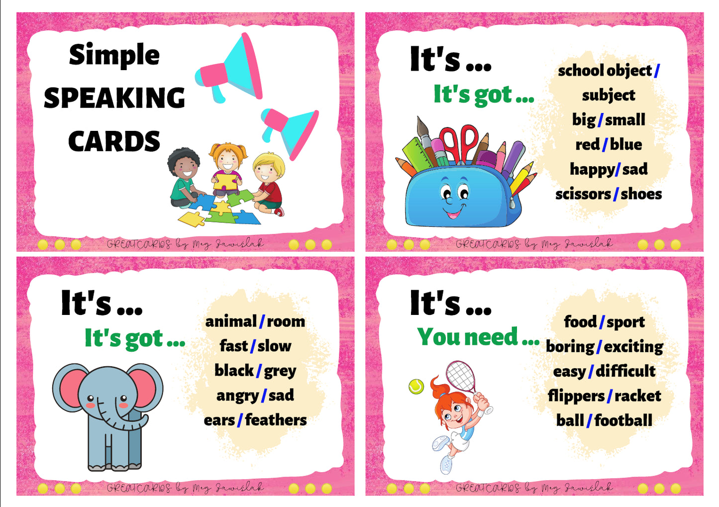 Greatcards - Simple Speaking Cards