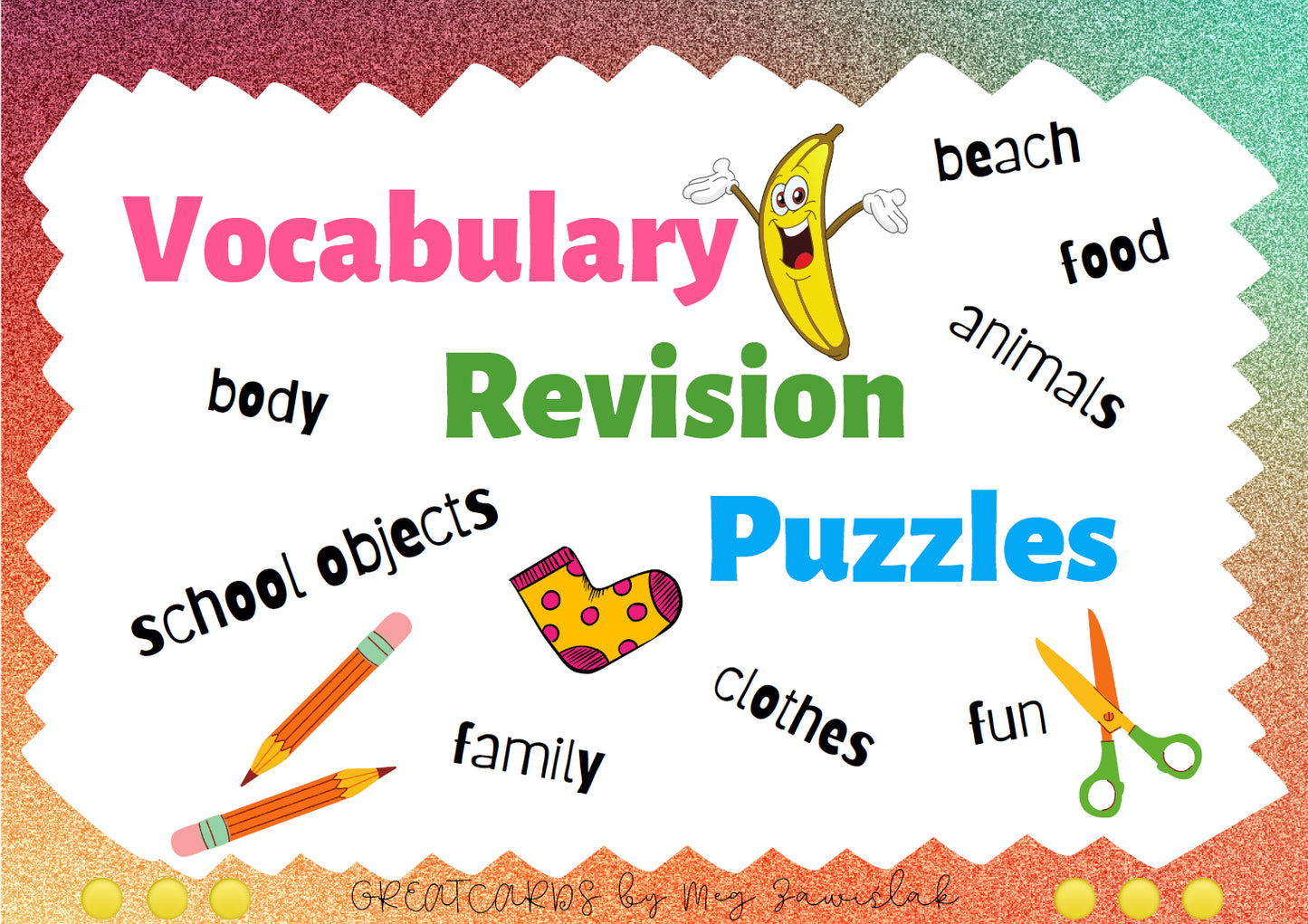 Greatcards - Vocabulary Revision Puzzles + Board Games (kl. II, III)