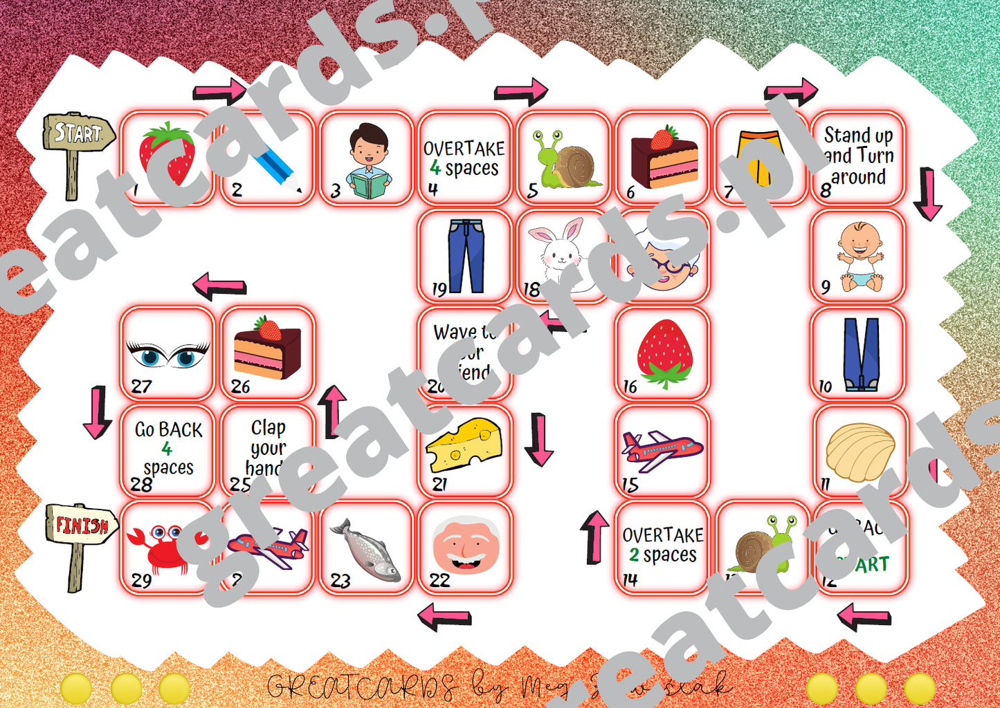 Greatcards - Vocabulary Revision Puzzles + Board Games (kl. II, III)