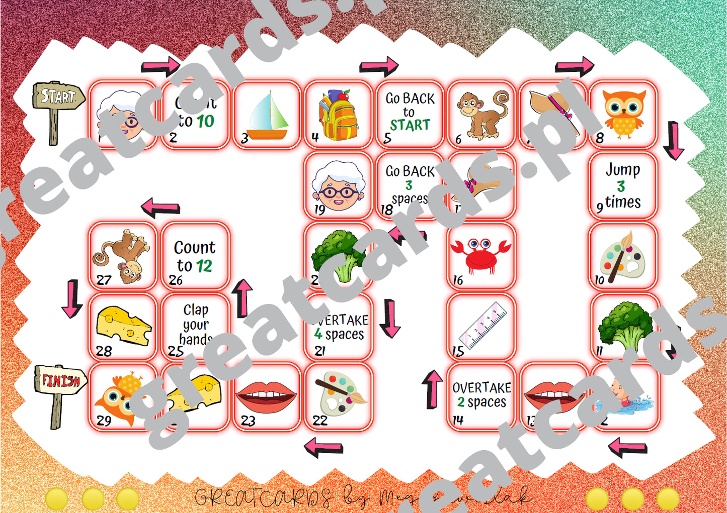 Greatcards - Vocabulary Revision Puzzles + Board Games (kl. II, III)