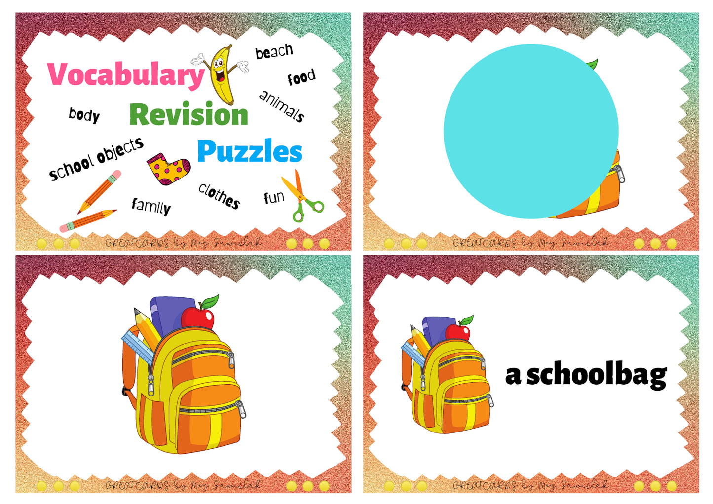 Greatcards - Vocabulary Revision Puzzles + Board Games (kl. II, III)