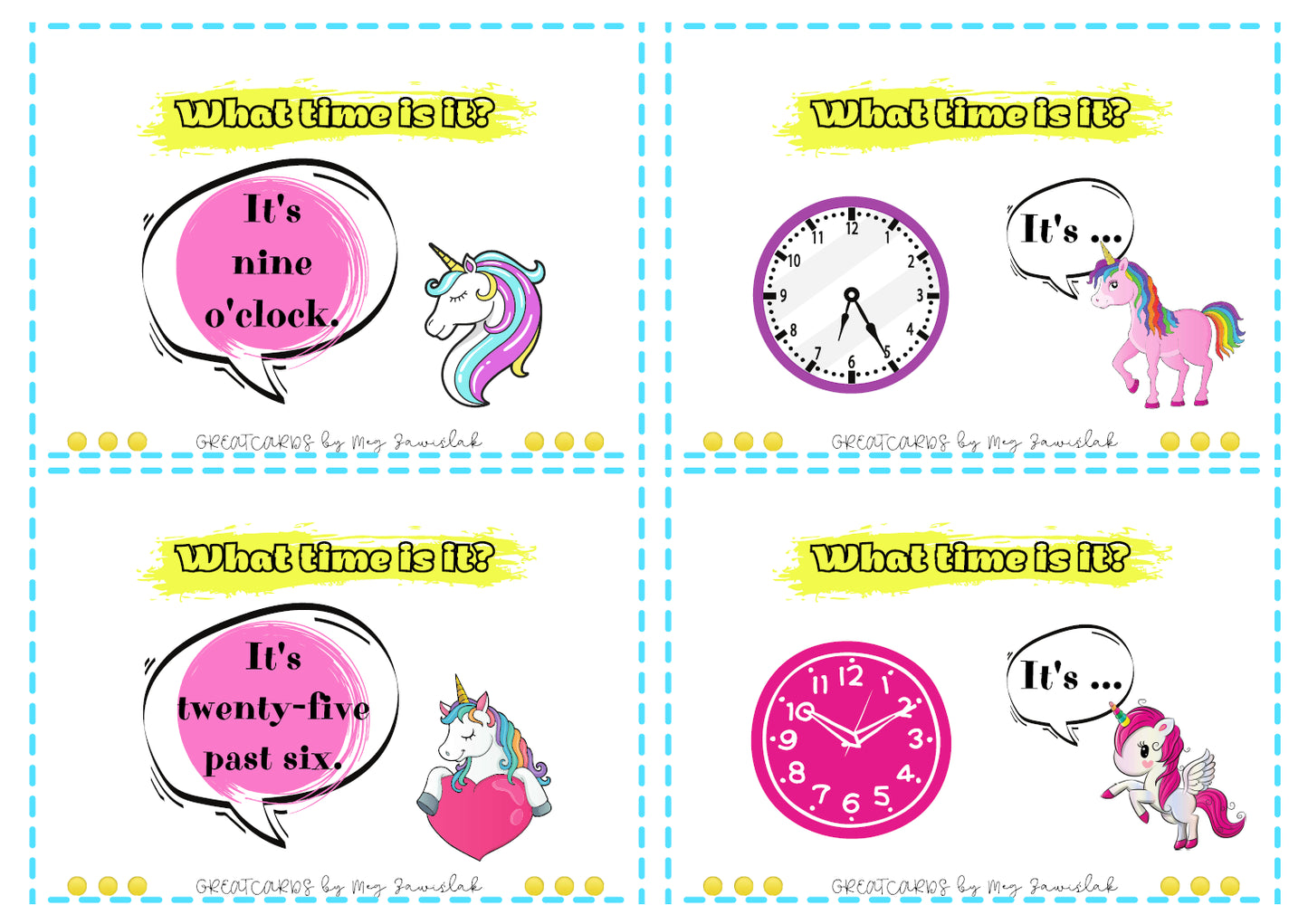 Greatcards - Telling the Time