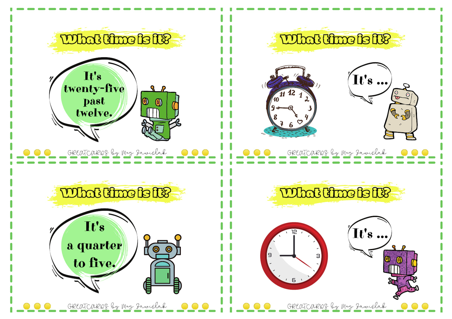 Greatcards - Telling the Time