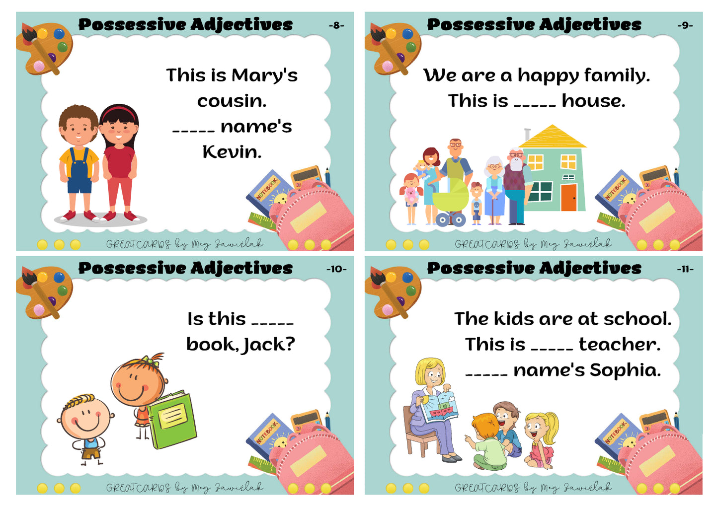 Greatcards - Possessive Adjectives