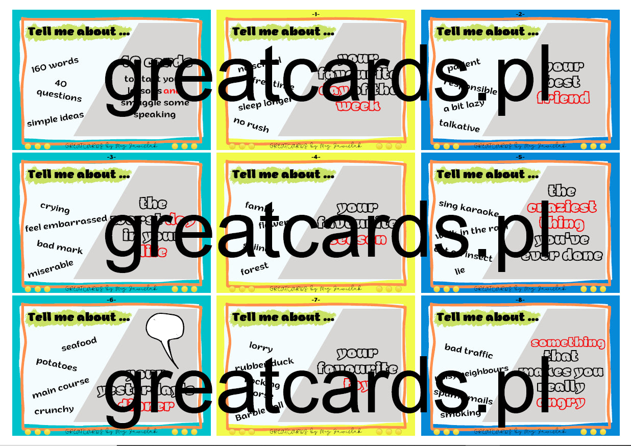 Greatcards - Tell me about ...
