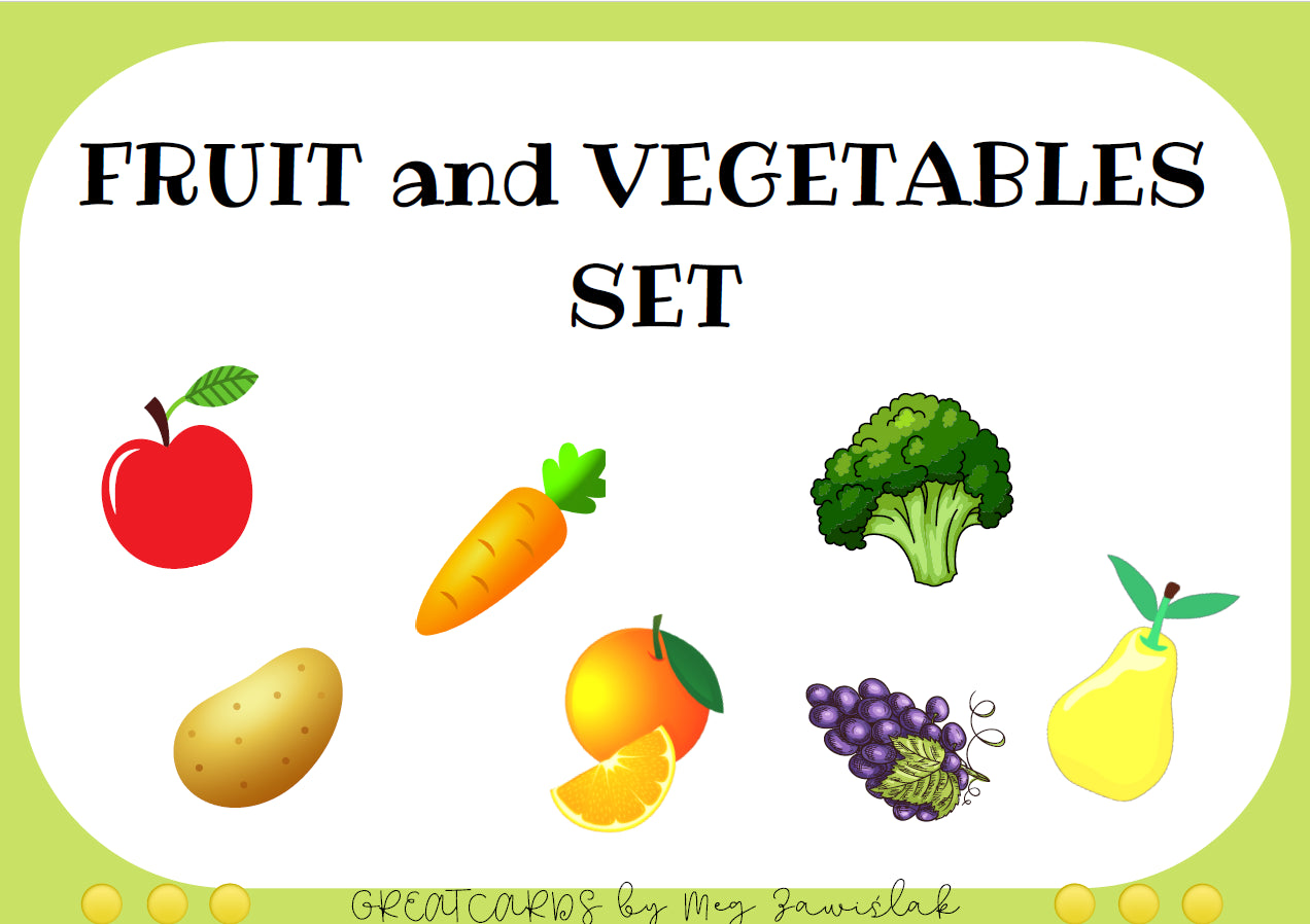 Greatcards - Fruit and Vegetables Set + Activity Book