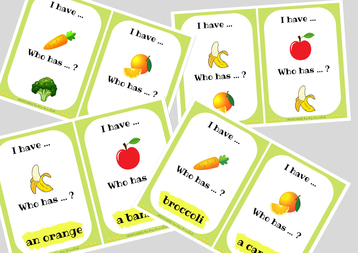 Greatcards - Fruit and Vegetables Set + Activity Book