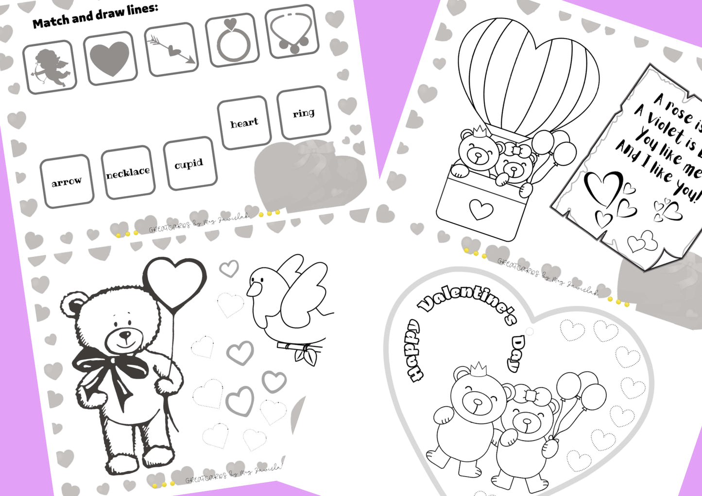 Greatcards - Heart-shaped Valentine's Set