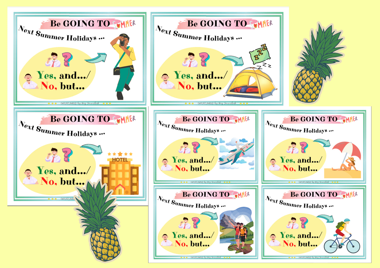 Greatcards - Be going to (everyday life/ holiday plans)