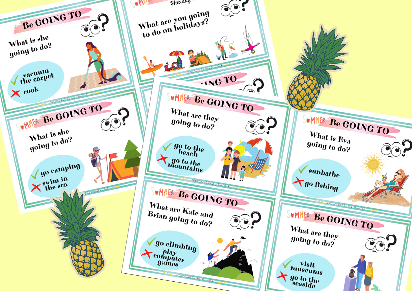 Greatcards - Be going to (everyday life/ holiday plans)