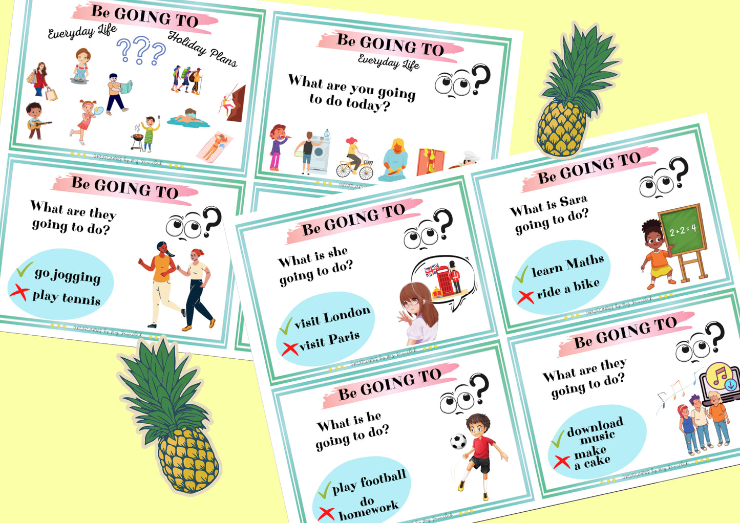 Greatcards - Be going to (everyday life/ holiday plans)