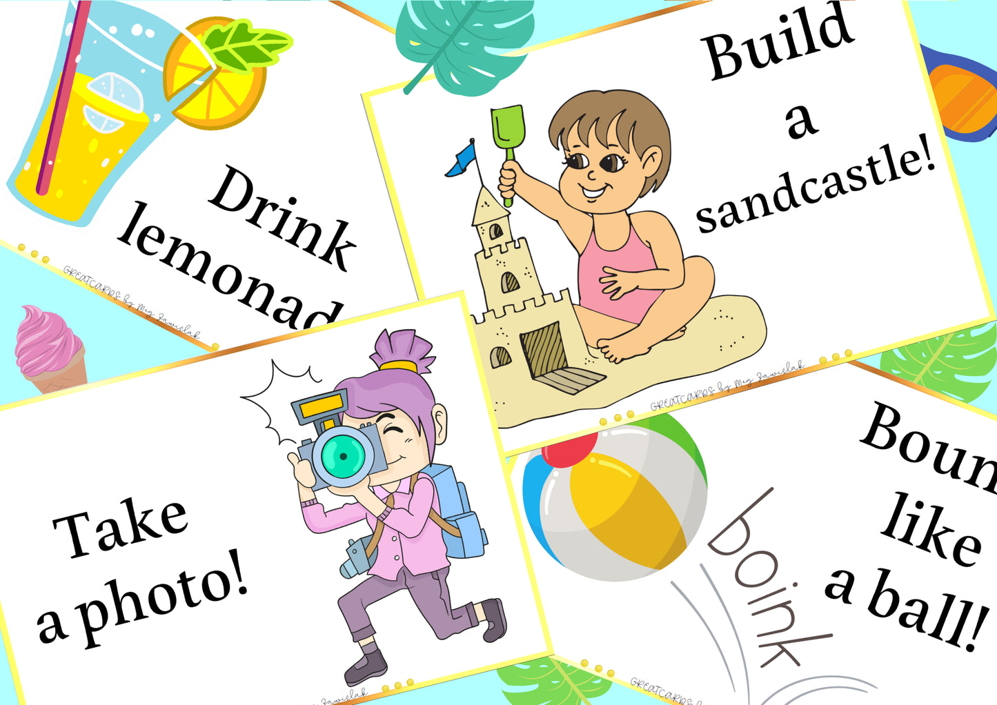 Greatcards - Summer Time with Summer Action Cards