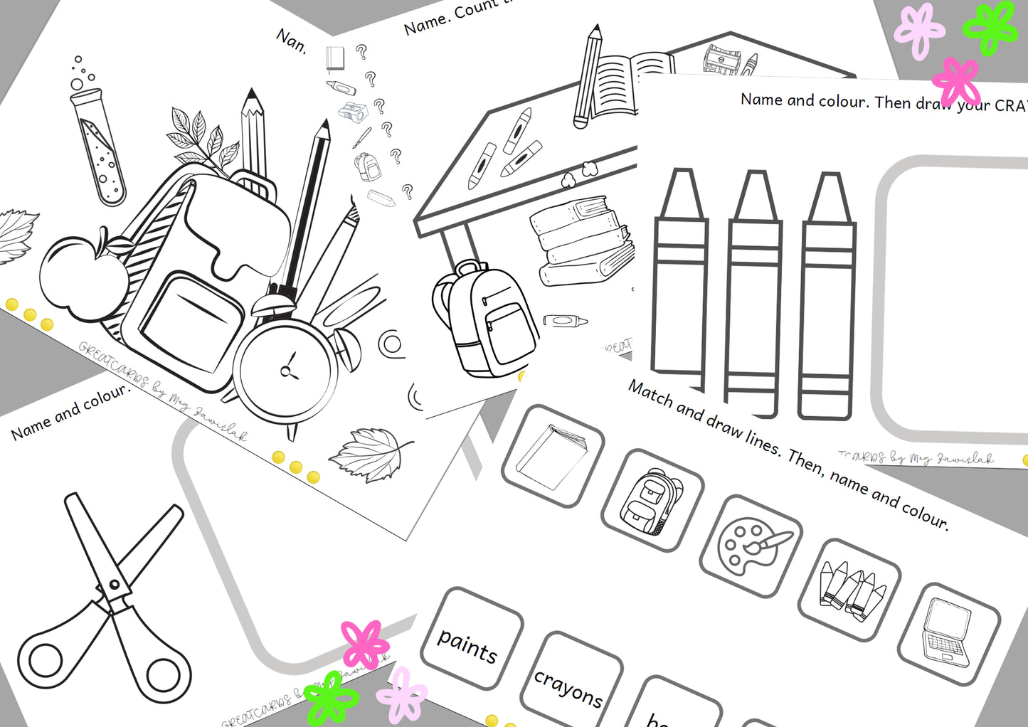 Greatcards - Back To School - School Objects