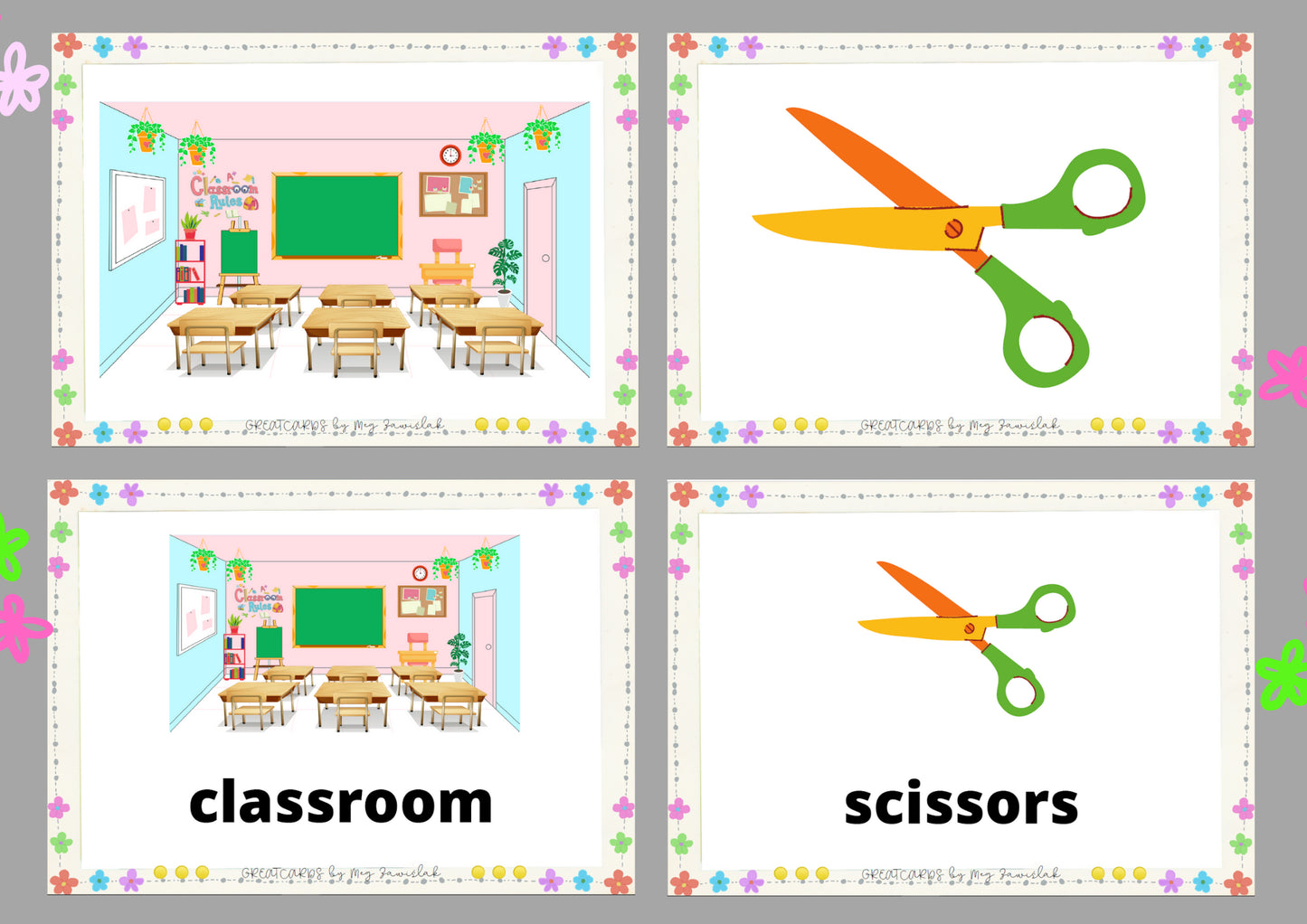 Greatcards - Back To School - School Objects