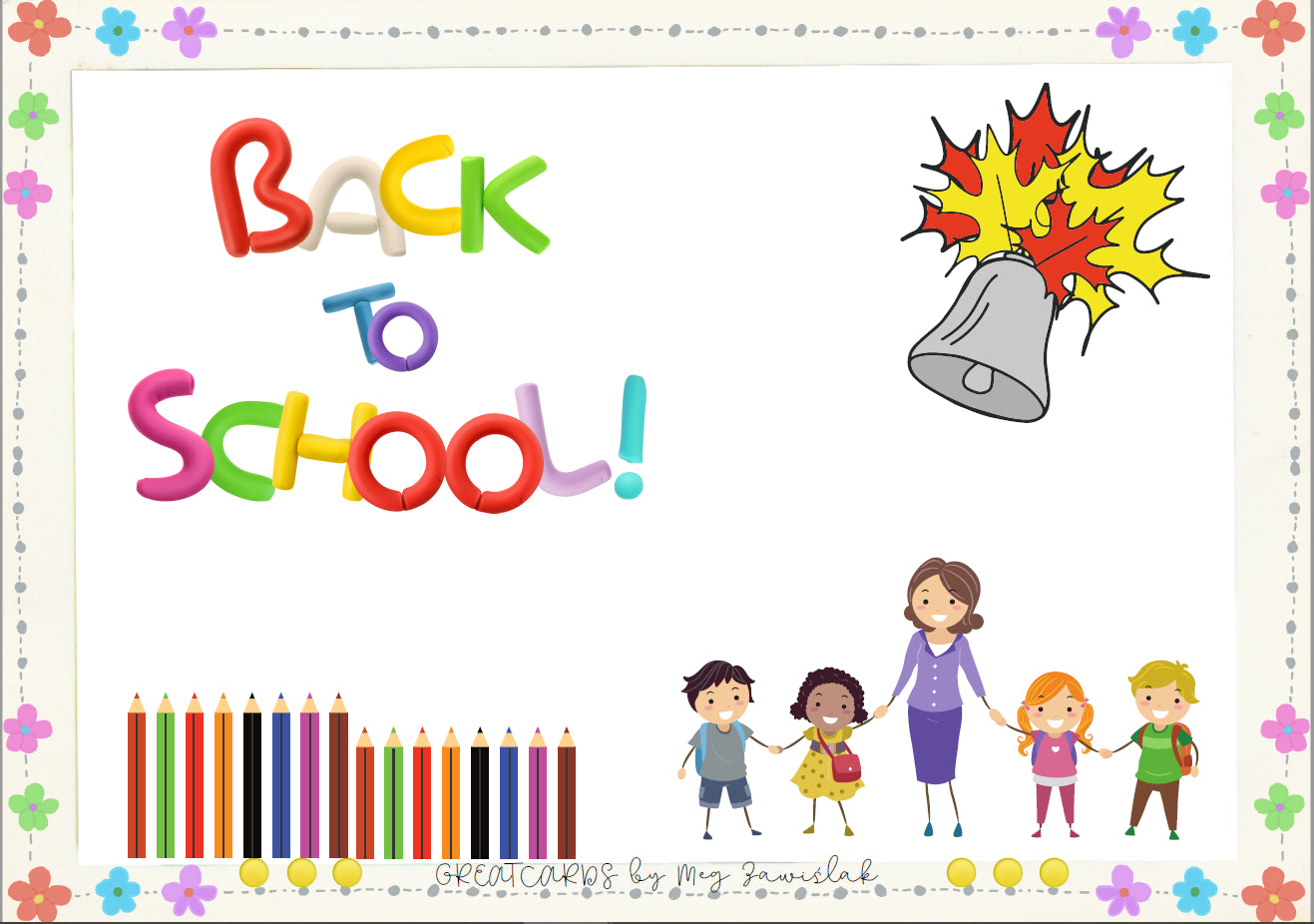 Greatcards - Back To School - School Objects