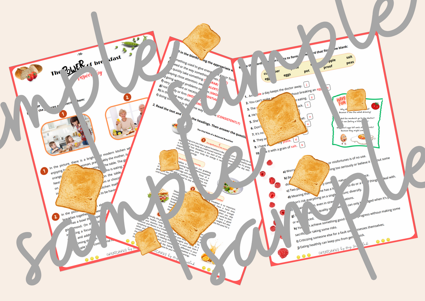 The power of breakfast - vocabulary, speaking and reading lesson B1+/B2