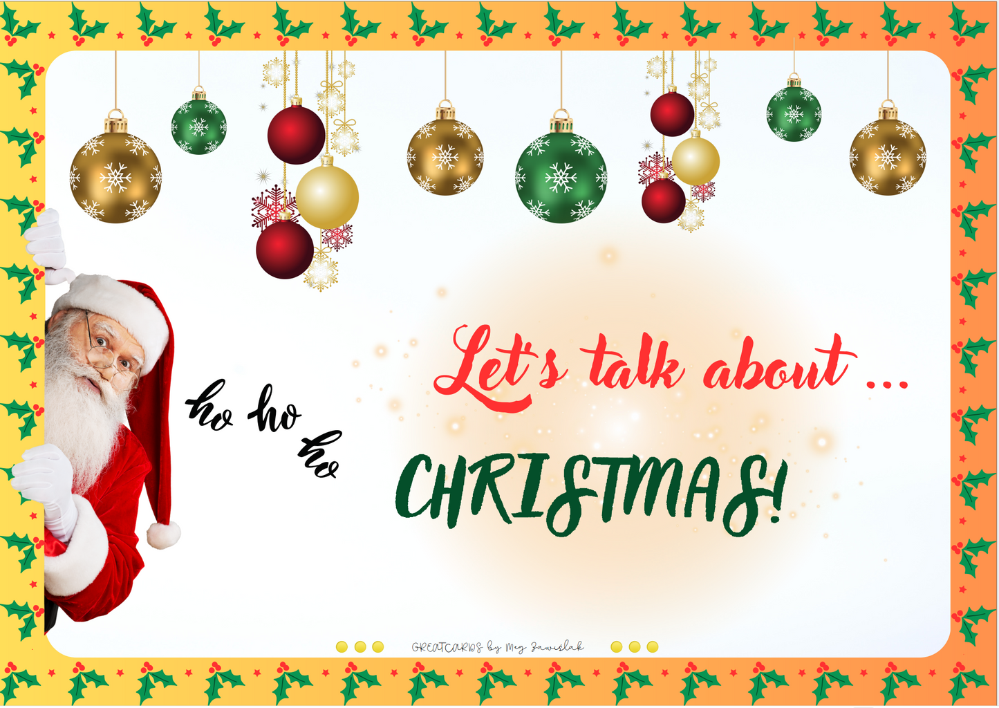 Let's talk about Christmas (FREE)