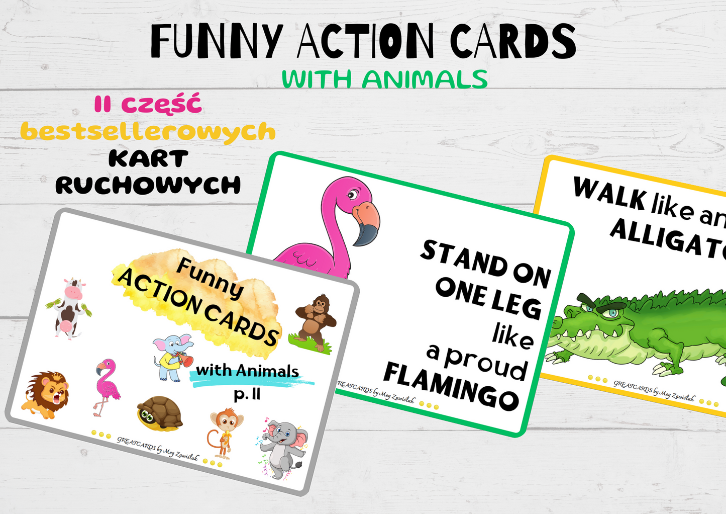 Greatcards Funny Action Cards with Animals p. II