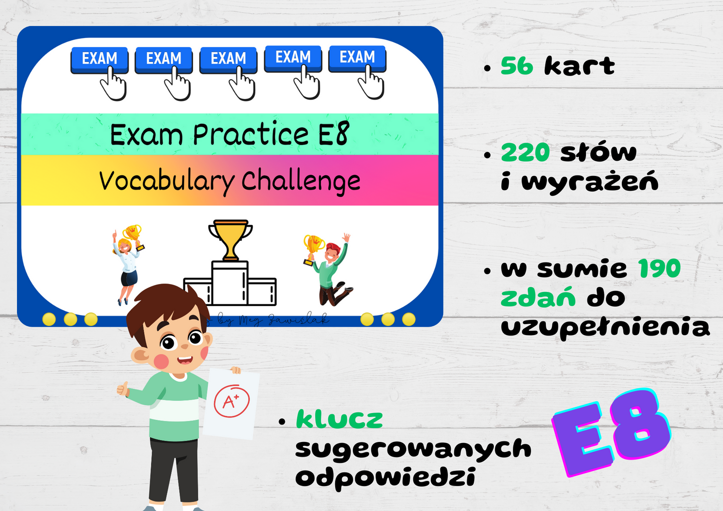Greatcards - Exam Practice E8 Vocabulary Challenge