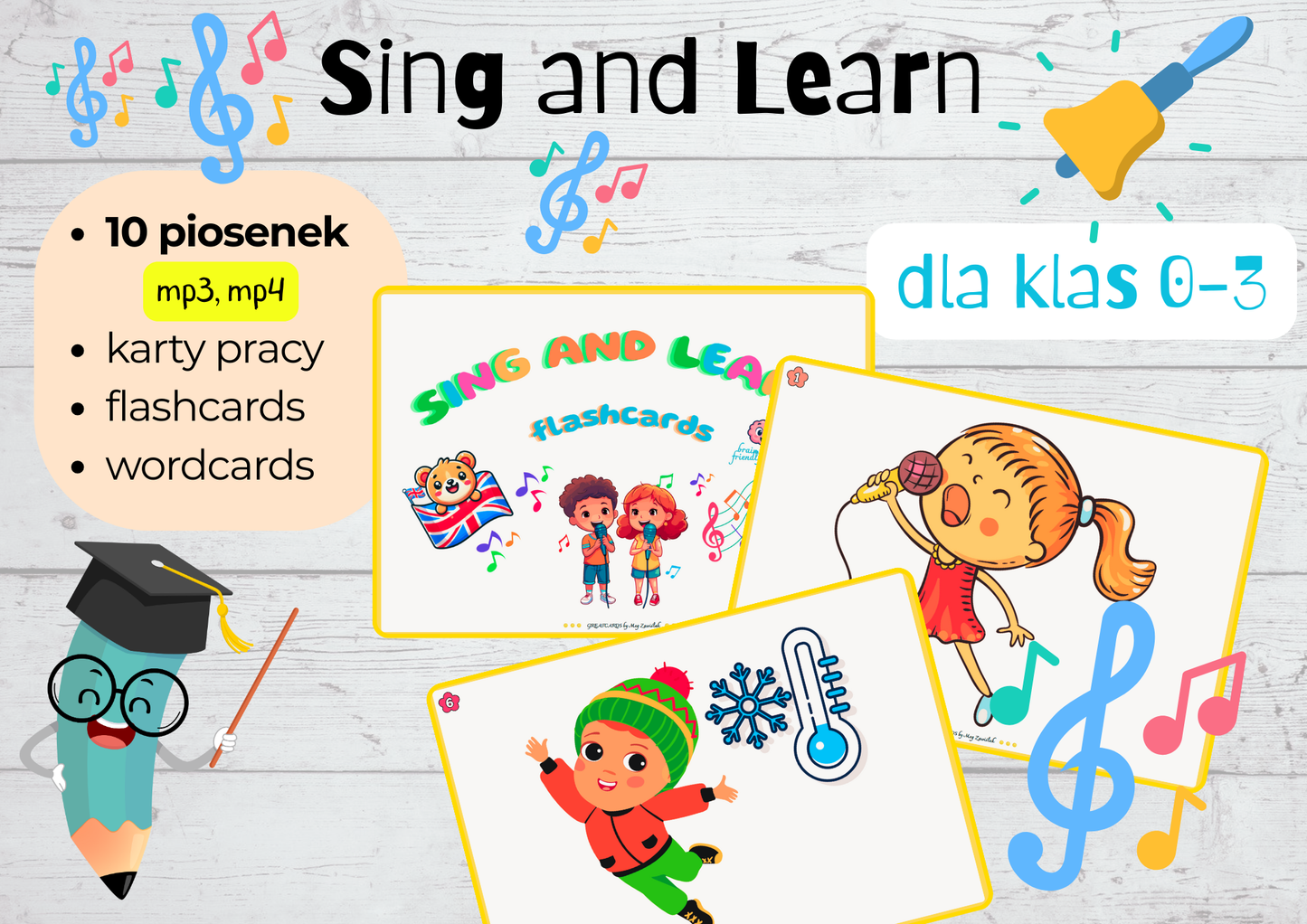 Sing and Learn - piosenki i karty pracy dla klas 0-3