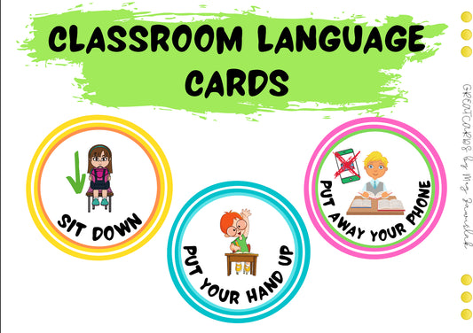 Greatcards - Classroom Language Cards