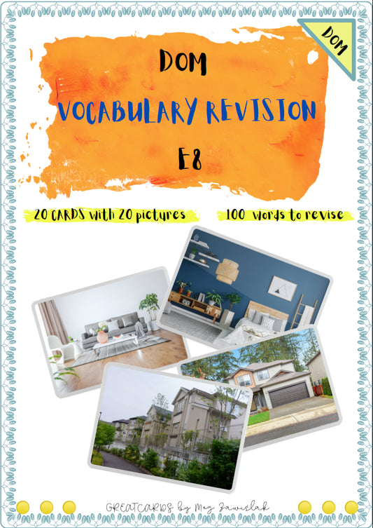 Greatcards - Dom - Vocabulary Revision - E8