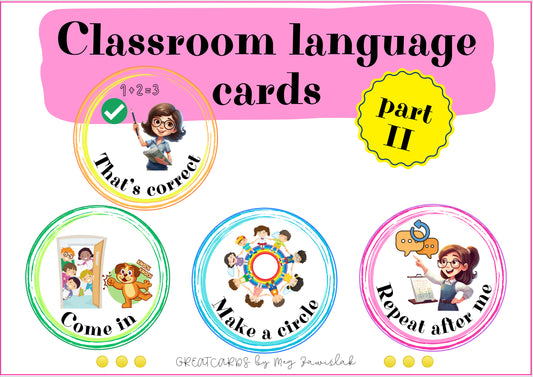 Greatcards - Classroom Language Cards - part II